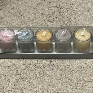 Crabtree & Evelyn Five (5) Fragranced Votives in Glass Candles 1.35"x1.75" NEW